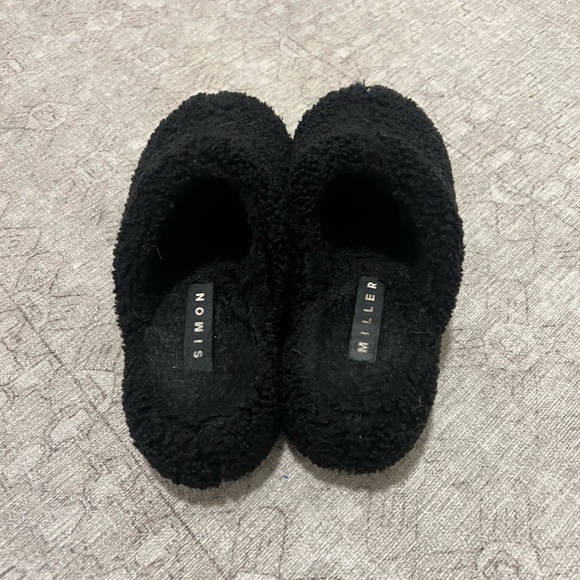 Simon Miller Bubble Clog Womens 6, black furry faux fur clogs shoe - Picture 3 of 4